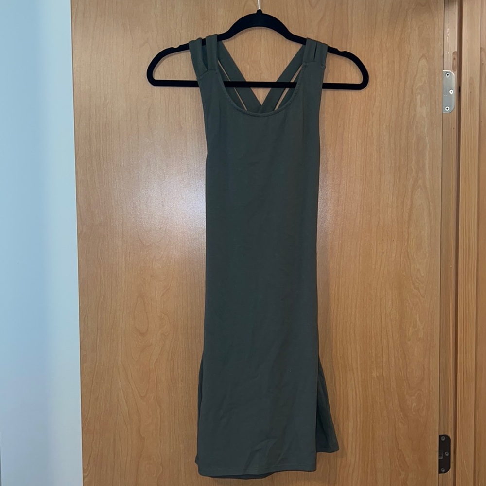 NWT Audrey 3+1 Olive Crisscross Mini Dress